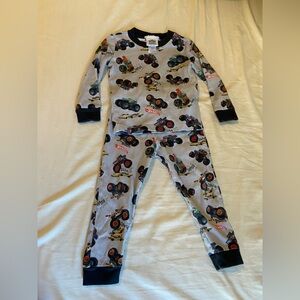 Pottery Barn Kids Monster Truck Pajama Set - Gray and Black